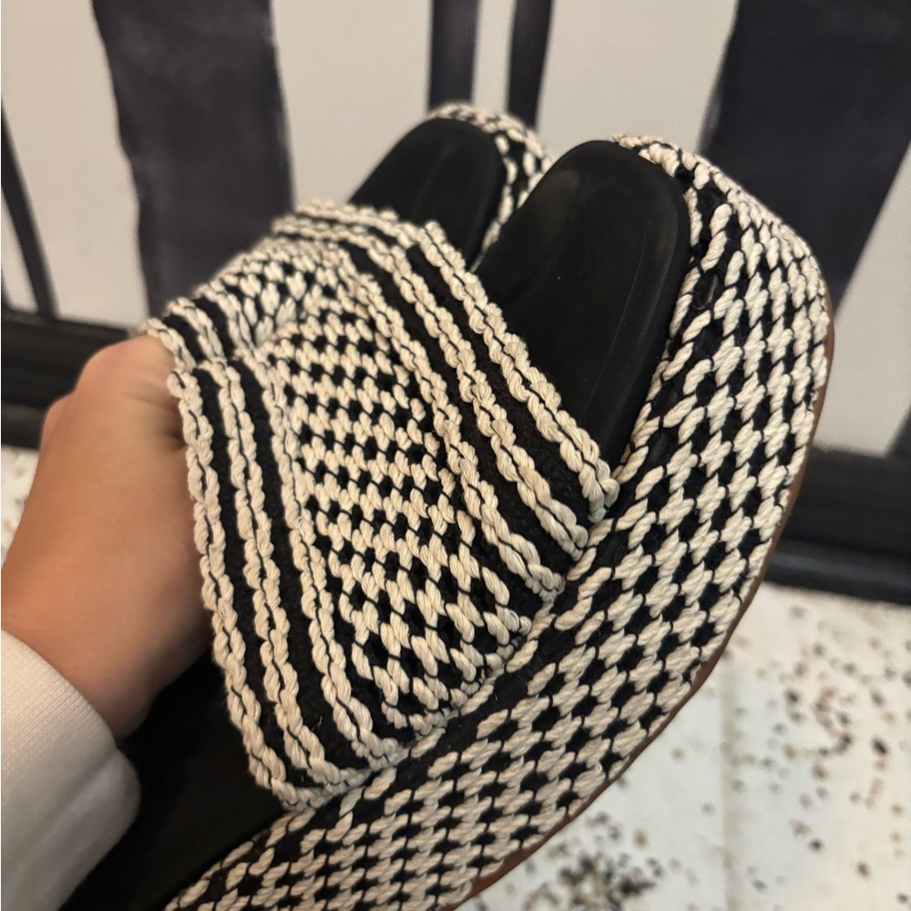 Rag and bone  and White Woven Slide Sandals size 40 - Picture 5 of 8